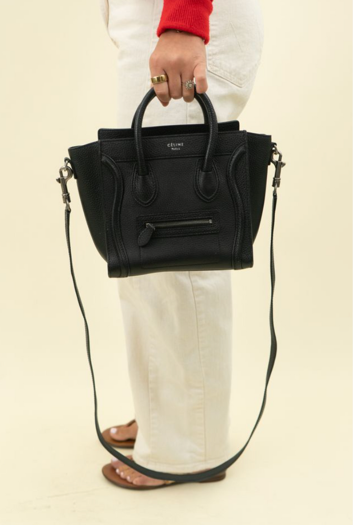 Celine Luggage Nano in Black (retail $2,800)