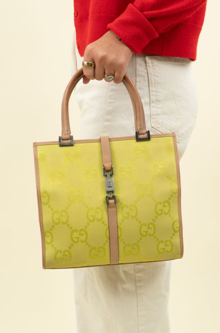 Gucci GG Canvas Square Jackie Tote