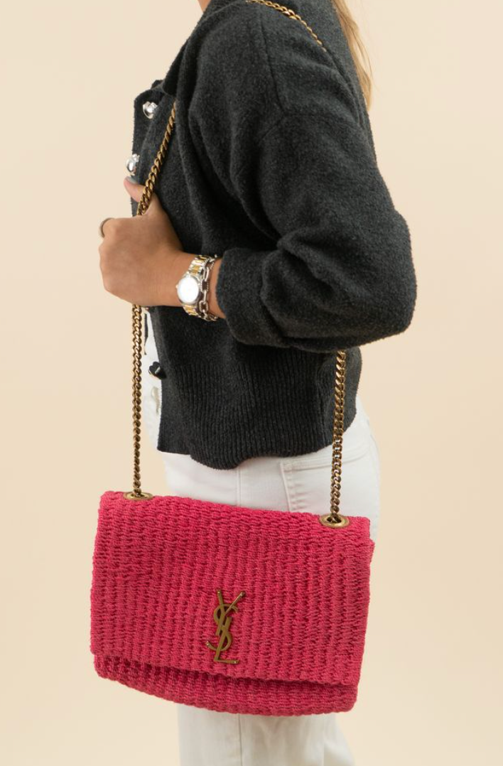 Saint Laurent Kate Raffia Shoulder Bag NWOT (retail $3,150)