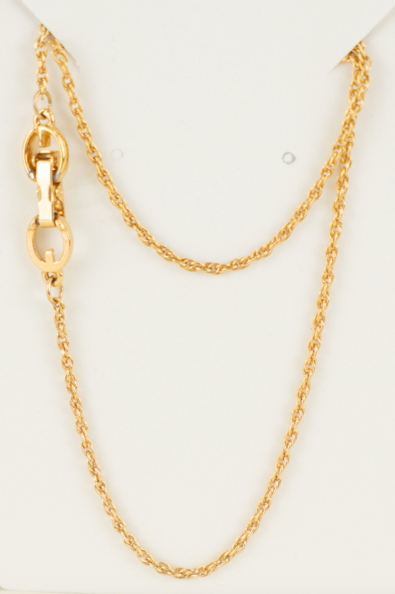 Givenchy Logo Crystal Necklace (vintage)
