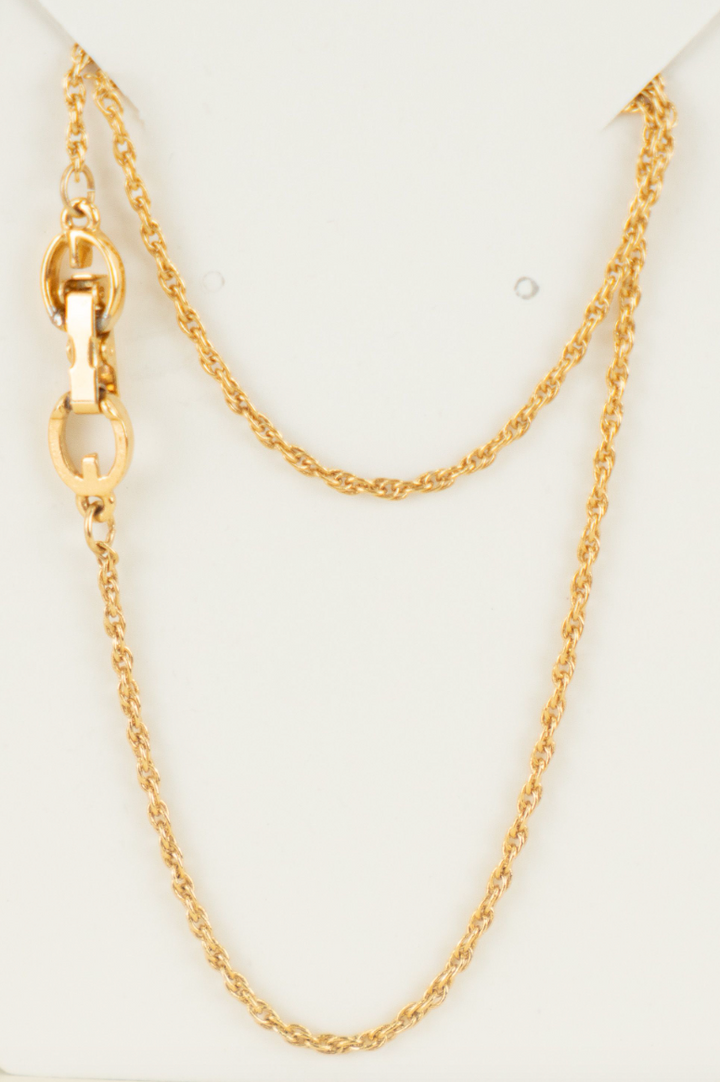 Givenchy Logo Crystal Necklace (vintage)