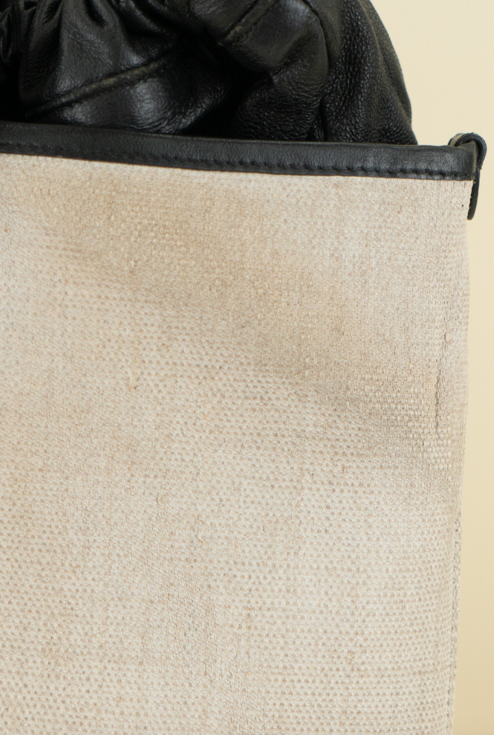 Saint Laurent Teddy Canvas and Leather Tote Bag (est. retail $1,600)
