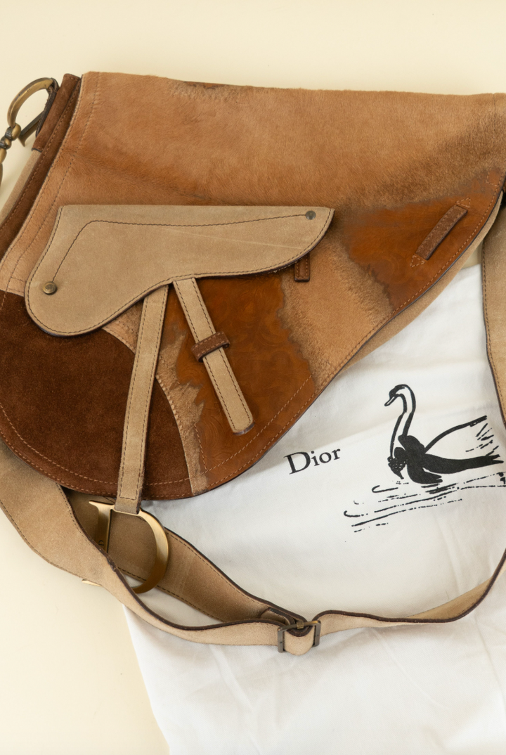Dior Pony Hair Large Saddle Bag, Limited Edition (retail $5,795)