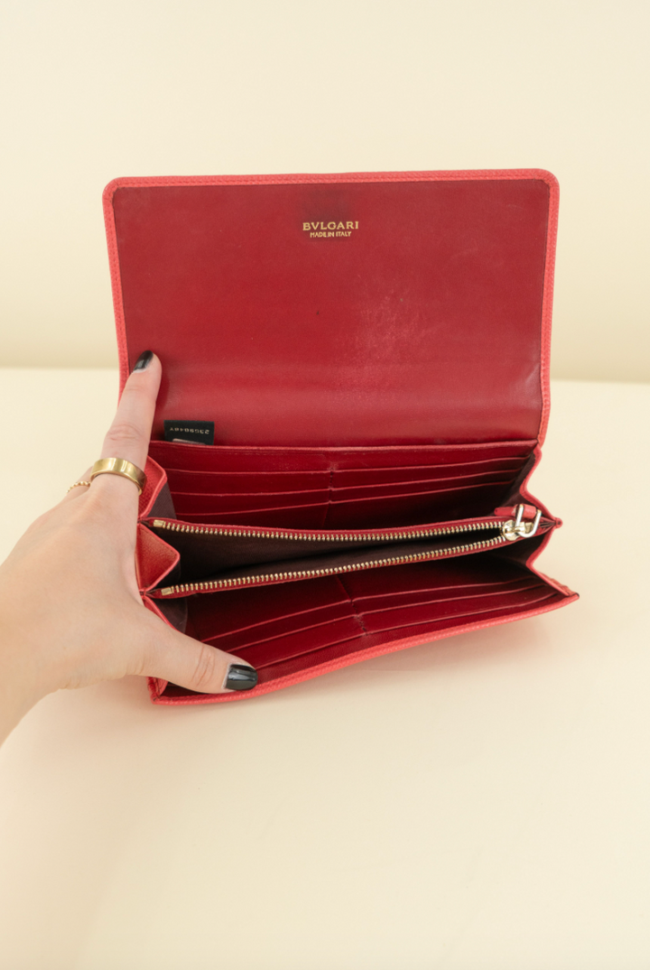 Bvlgari Leather Long Wallet