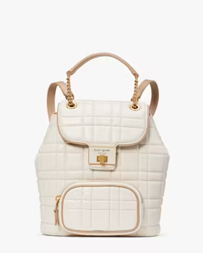Kate Spade Evelyn Small Leather Backpack in Cream NWOT (retail $495)
