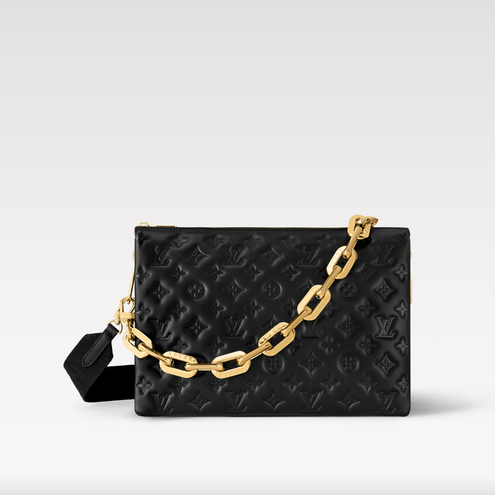 Louis Vuitton Coussin MM Empreinte Black Lambskin LIKE NEW (retail $5,550)