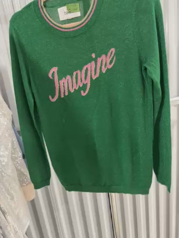 SOLD: Ba&sh green sparkly imagine sweater (s; retail $165)